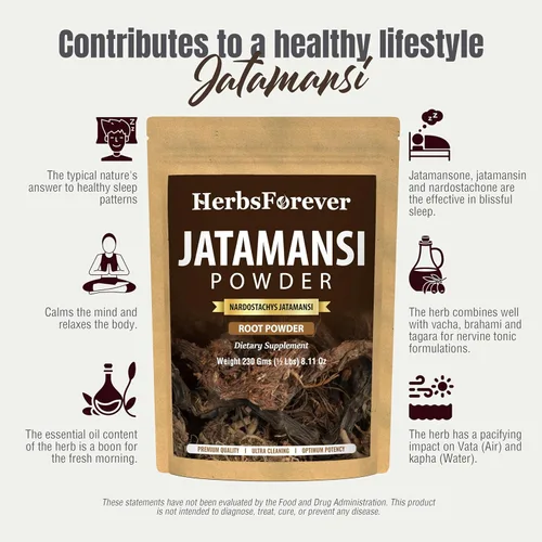 Miniatura 7 de HerbsForever Jatamansi Powder - Nardostachys Jatamansi - Hierba para aliviar el estrés - Actúa como un tónico cerebral - Ayuda a mejorar la memoria