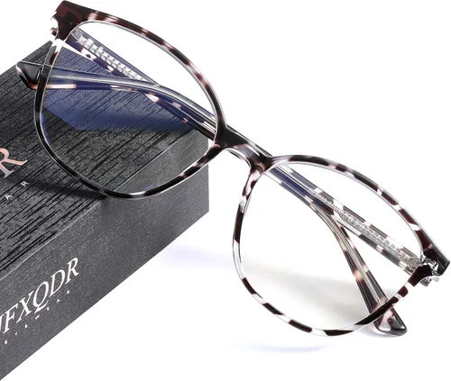 Miniatura 9 de Lentes de mujer con bloqueo de luz azul, lentes para computadora y juegos, con armazón TR90, antifatiga ocular y antirreflejantes UV RF6208 Marrón