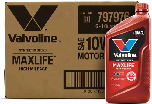 Miniatura 59 de Valvoline - Aceite de motor de mezcla sintética SAE 10W-40 de alto millaje, con MaxLife Technology, 5 cuartos de galón