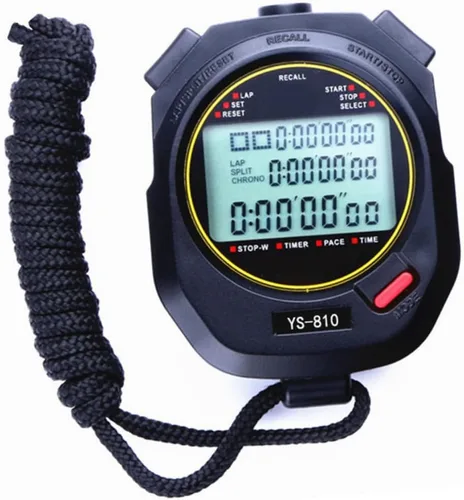 Cronómetro deportivo LCD digital de tres filas con temporizador de cuenta regresiva para correr con funciones de alarma cronógrafo preciso para
