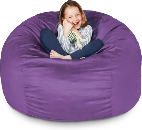 Miniatura 31 de Lumaland - Lujoso puf gigante de 1,8 m con funda de microgamuza, ultra suave, relleno de espuma, lavable, XL, para niños, adolescentes, adultos