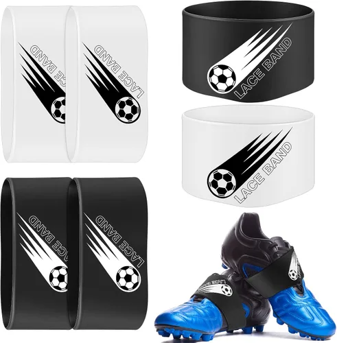 Miniatura 12 de Patelai 4 piezas de cubierta de cordón para tacos de fútbol, banda de zapato de fútbol, cubierta de zapato de fútbol, bandas de taco de fútbol