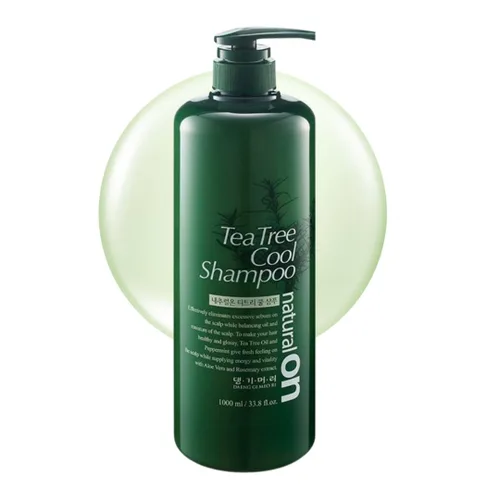 Daeng Gi Meo Ri Tea Tree Cool Shampoo | Cuidado del cuero cabelludo refrescante con árbol de té y aloe vera | Refresca el cabello graso, hidrata el