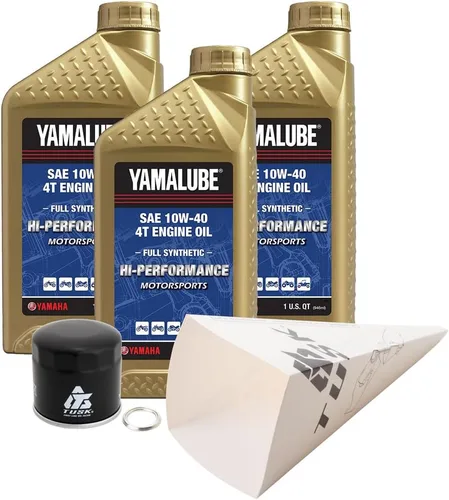Tusk Kit de cambio de aceite de 4 tiempos Yamalube10W-40 compatible con Yamaha Tenere 700 2021-2025 (Full Synthetic 4T)