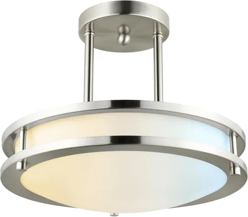 Sunlite 87783 Lámpara colgante LED de doble banda de 12 pulgadas, montaje empotrado, 15 vatios, 1050 lúmenes, color seleccionable 30K/40K/50K,