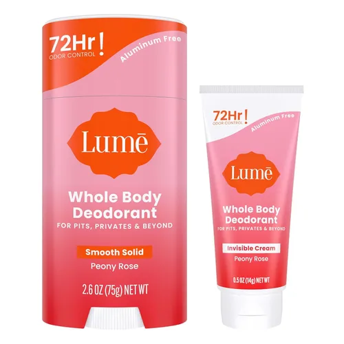 Miniatura 15 de Lume Desodorante para Todo el Cuerpo - Tubo de Crema Invisible Mini y Paquete de Barra Sólida - Control de Olor de 72 Horas - Sin Aluminio