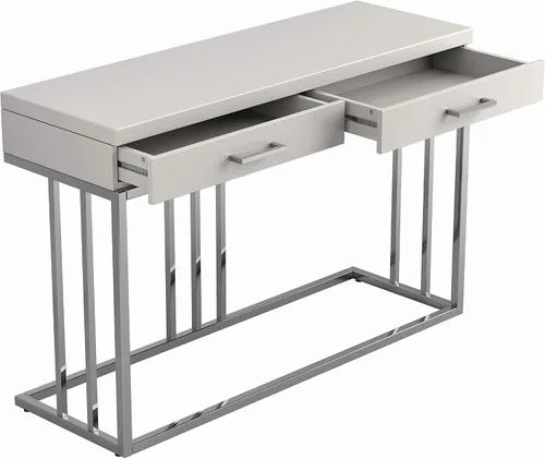 Miniatura 4 de Coaster Furniture Sofá Mesa Italiana Blanco y Latón Rosa 723139