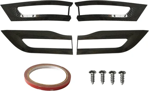 Miniatura 2 de Compatible con Jeep Grand Cherokee 2014-2021 Kit de Bisel de Moldura de Luz Trasera Cubierta con Aspecto de Fibra de Carbono