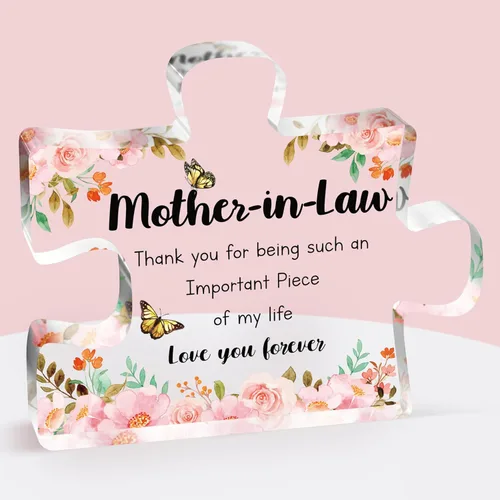 Miniatura 6 de Regalos para tía de sobrina, pieza de rompecabezas de acrílico grabada de 3.9 x 3.3 pulgadas, delicados regalos para tía de parte de la sobrina