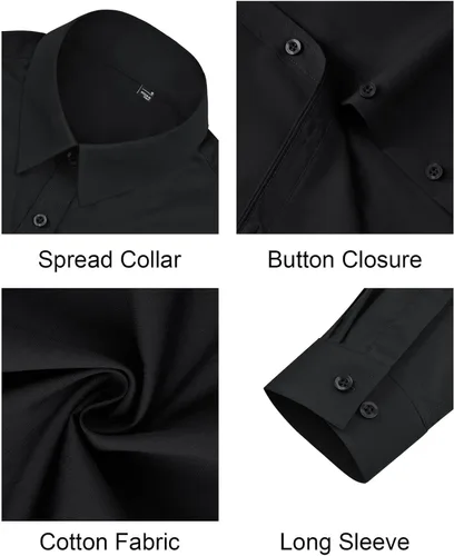 Miniatura 5 de Camisas de vestir para mujer, de manga larga, con botones, formales, sin arrugas, lisas, para trabajo, negocios, oficina, tops básicos