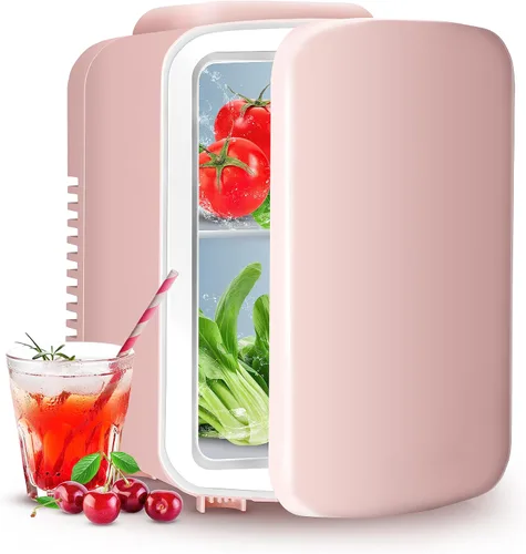 Miniatura 18 de YSSOA - Mini refrigerador con ventana de observación 4 litros, seis latas de 12 onzas, calentador y enfriador portátil, refrigerador compacto, 100%