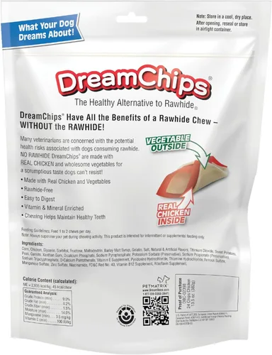 Miniatura 2 de DreamBone DreamChips - Masticables para perros sin cuero crudo hechos con pollo y verduras reales, 24