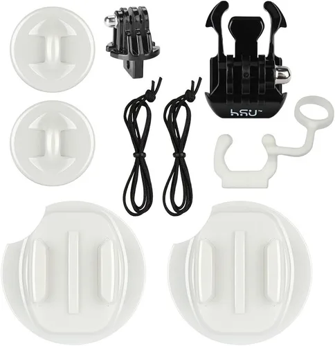 HSU Soportes de surf y accesorios para esquí, esnórquel, surf, wakeboard, accesorio para GoPro Hero 13, 12, 11, 10, 9, 8, 7, 6, 5, negro, plata,