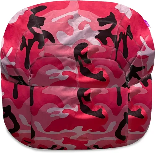 Miniatura 163 de Posh Beanbags - Sillón puff grande, 38 pulgadas, color azul rey sólido Nylon suave - Azul real