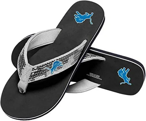 Miniatura 44 de FOCO Womens NFL Team Logo Sequin Strap Sandals Flip Flops