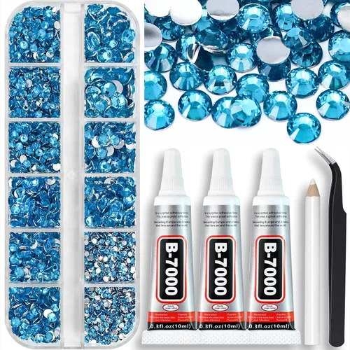 Miniatura 7 de B7000 - Pegamento transparente con 4000 diamantes de imitación plateados transparentes para manualidades, ropa, zapatos de tela, gemas con parte