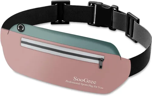 SooGree Riñonera para correr para hombres y mujeres, ligera, impermeable, bolsa para correr, bolsa de almacenamiento reflectante nocturna para