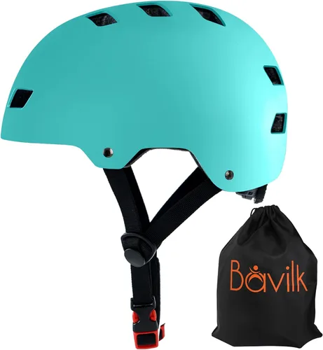 Miniatura 8 de Casco de bicicleta en 3 tallas para adolescentes, niños, jóvenes, adultos, Bavilk Casco de monopatín ajustable multideporte para bicicleta, Verde