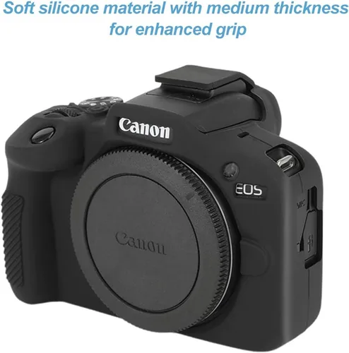 Miniatura 5 de Pocoukate Funda para cámara Canon EOS R100, cubierta protectora de silicona suave con protector de pantalla EOS R100, Accesorios para cámara sin