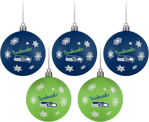 Miniatura 17 de FOCO Dallas Cowboys NFL 5 Pack Shatterproof Ball Ornament Set