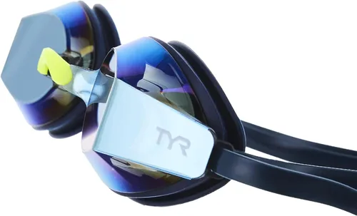 Miniatura 3 de TYR Blackops 140 EV Racing - Gafas de natación competitivas para hombres y mujeres, antivaho Espejo - Oro/Azul marino