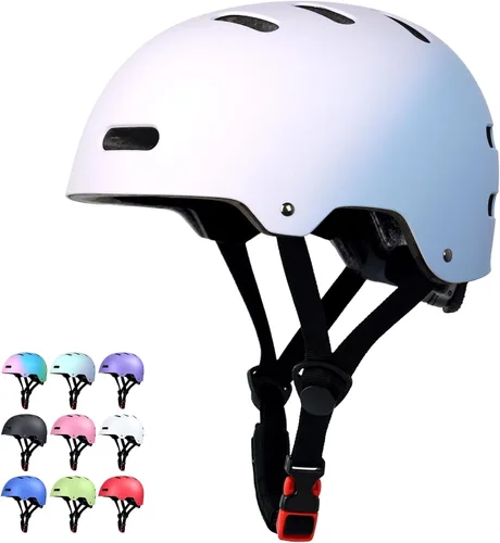 Miniatura 8 de Casco de patineta y bicicleta para adultos, mujeres, hombres, jóvenes y niños (2-3-5-8-14+ años, niños y niñas) - Casco ajustable multideporte