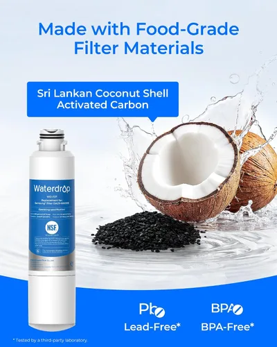 Miniatura 7 de Waterdrop DA29-00020B Filtro de agua para refrigerador, repuesto para Samsung HAF-CIN/EXP, DA29-00020B-1, RF263BEAESR, RF263TEAESG, RF4287HARS