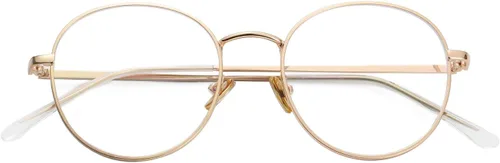 Miniatura 6 de Kursan - Gafas con filtro de luz azul para mujeres y hombres, elegantes, con armazón redonda de metal, lentes transparentes