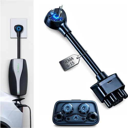 Miniatura 11 de Adaptador NEMA 10-30 para Cargador Móvil Tesla Gen 2 y 3, para Toma de 240V, 24 Amperios, Compatible con Modelo 3, Y, X, S, Ideal para Viajes por