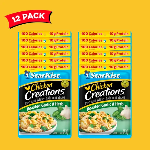 Miniatura 166 de StarKist Chicken Creations BOLD - Bolsa estilo búfalo (5 onzas, 12 unidades) Carne blanca totalmente cocida con alto contenido de proteínas, sin