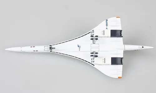 Miniatura 5 de ANTSIR Concorde - Modelo de avión fundido a presión, jet supersónico de metal a escala 1/400, réplica F-BVFB, regalo coleccionable para entusiastas