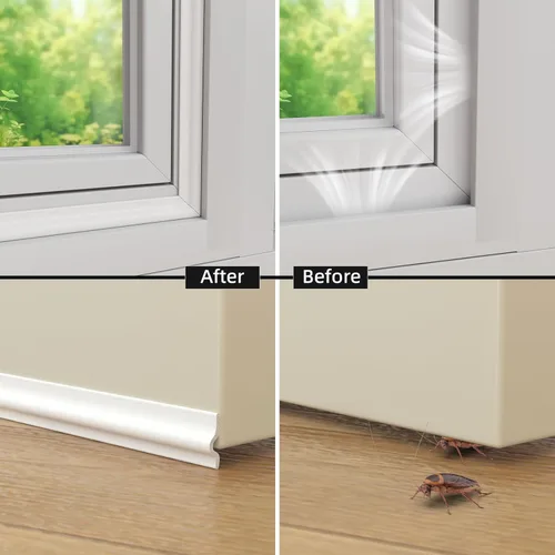 Miniatura 2 de Burlete de 26 pies para ventanas/puertas, tira de sellado de espuma autoadhesiva para corrientes de aire de ventanas, sellado de huecos