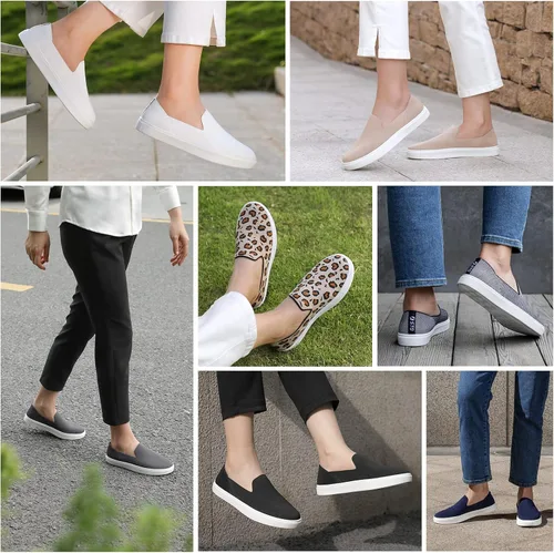 Miniatura 9 de STQ Zapatos sin cordones para mujer, transpirables, de moda, cómodos, de punto, casuales