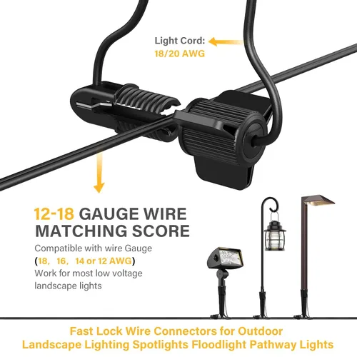 Miniatura 2 de FastLock Twist Conectores de cable de bajo voltaje para iluminación de paisaje Luces de camino al aire libre 4802-01