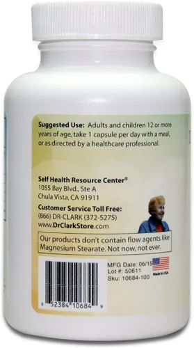 Miniatura 5 de Suplemento Dr. Clark Raz-Caps, 500 mg, 100 cápsulas de gelatina