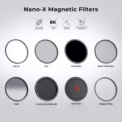 Miniatura 4 de K&F CONCEPT Filtro de protección de lente UV MC magnético de 49 mm + tapa de filtro de lente con 28 capas multicapa impermeables/resistentes a