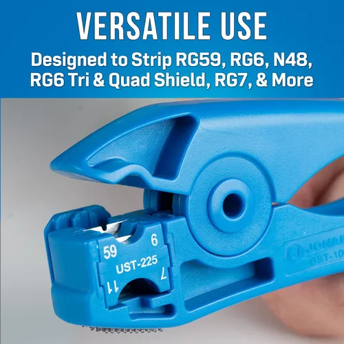 Miniatura 2 de Jonard Tools UST-125 COAX Herramienta de pelado para cables RG59, RG6, N48, RG7, RG11 con tope de cable