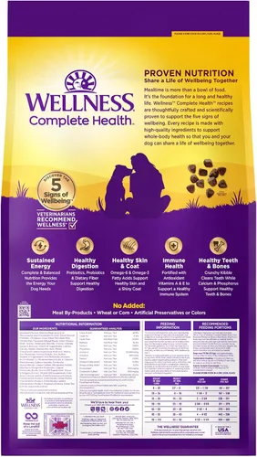 Miniatura 9 de Wellness Natural Pet Food Complete Health - Alimento seco natural sin cereales para perros, pollo, bolsa de 24 libras