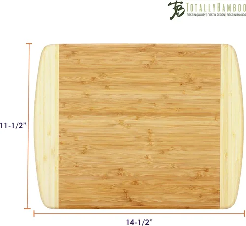Miniatura 6 de Totally Bamboo Kauai Tabla de Cortar – Tabla de Cortar de Madera de Bambú Duradera para Preparación en la Cocina, Servir y Charcutería, Amigable
