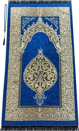 Miniatura 7 de ihvan online Alfombra de oración musulmana Tasbih con 99 cuentas, chenilla suave, ligera y plegable, tapete de oración portátil de viaje, regalo