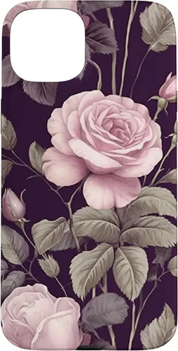 Miniatura 8 de Funda rosa botánica para iPhone 13 Floral Vintage Pattern with cute pink purple