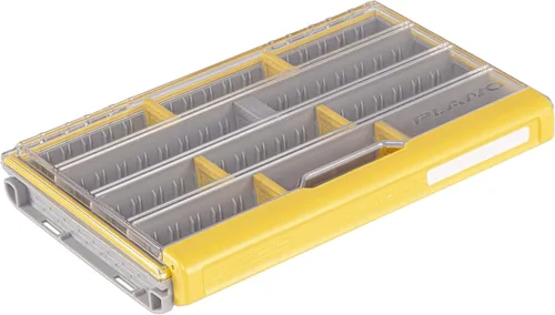 Miniatura 7 de Plano Edge 3600 Terminal Tackle Almacenamiento, gris y amarillo, incluye 10 retenedores de gancho, tecnología Rustrictor resistente al óxido, caja