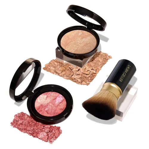 Miniatura 12 de Laura Geller New York Kit de Rubor 40+ Club Blush-n-Balance de 3 piezas: Base correctora horneada Balance-N-Brighten, Porcelain + brocha Kabuki