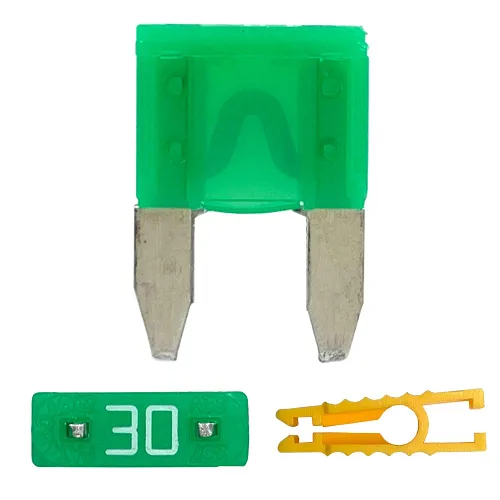 Miniatura 9 de 20 piezas de fusible de cuchilla mini de 10A y 1 extractor de fusibles ATC/ATO 32V 10Amp de reacción rápida para automóvil, camioneta, SUV