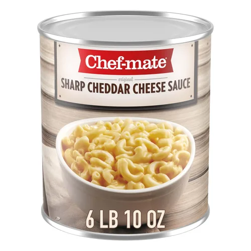 Miniatura 15 de Chef-mate Salsa básica de queso cheddar, comida enlatada para macarrones con queso, 6 libras 10 onzas (#10 lata a granel)