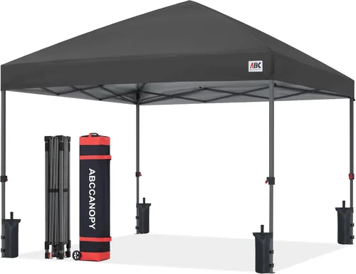Miniatura 43 de ABCCANOPY Tienda de campaña desplegable de 10 x 10, refugio instantáneo de fácil instalación con bolsa con ruedas, toldo resistente al aire libre
