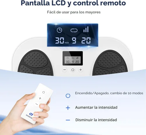Miniatura 7 de EaseZen Masajeador de pies para neuropatía, estimulador de pies TENS EMS recargable con 10 modos, 20 intensidades, estimulador de circulación