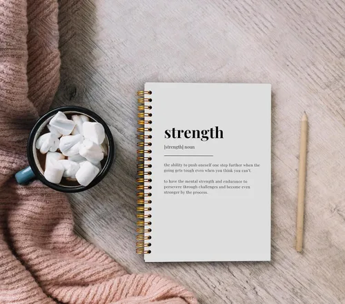 Miniatura 4 de Strength Cuaderno de Notas Diario Inspirador, Regalos Inspiradores y Motivacionales para Mujeres y Hombres, Cuaderno Diario Espiral Inspirador 14x21
