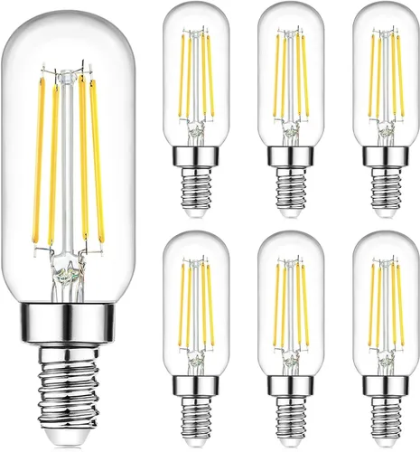 Miniatura 13 de Bombillas LED E12 Edison equivalente a 15 W, candelabro equivalente a 15 W, regulable, 2200 K, ámbar cálido, bombillas LED ámbar T6 ámbar 2 W 150 lm