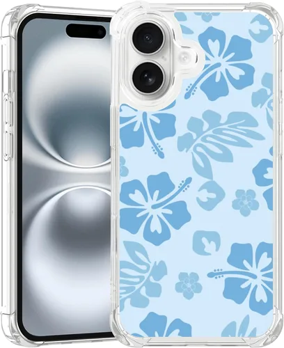 Miniatura 34 de FANXI Funda de teléfono de hibisco azul compatible con iPhone 11 de 6.1 pulgadas, funda protectora a prueba de golpes de TPU con bonita flor azul